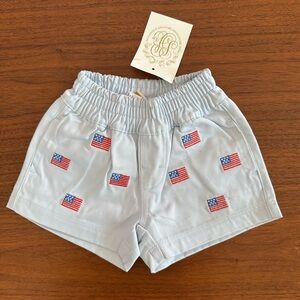 NWT TBBC Sheffield shorts size 3-6 months with American Flags
